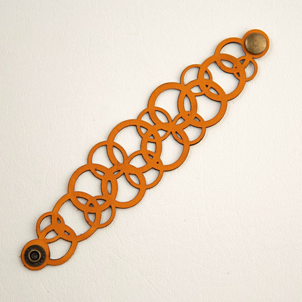Interlaced Circles Leather Bracelet