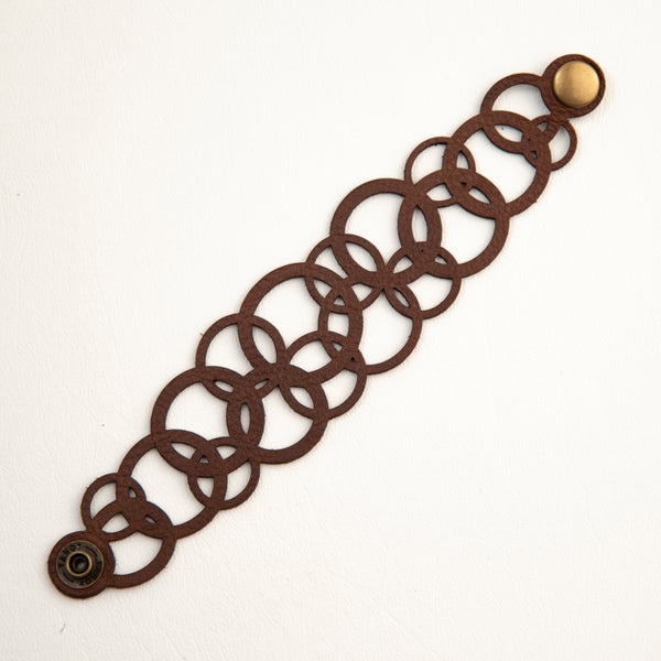 Interlaced Circles Leather Bracelet