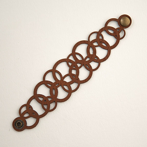 Interlaced Circles Leather Bracelet