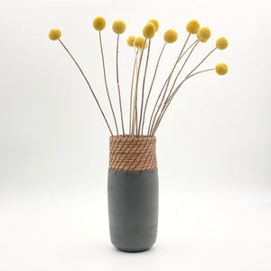 Gray cylinder vase