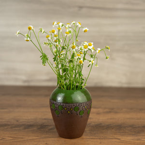 Small green vase