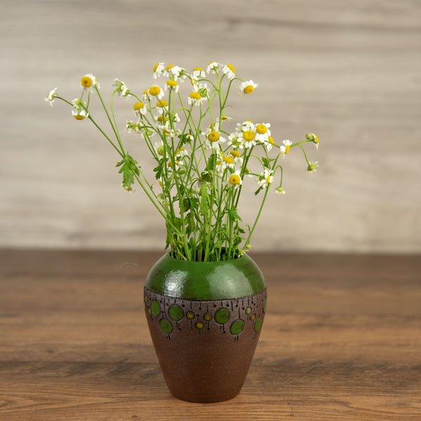 Small green vase