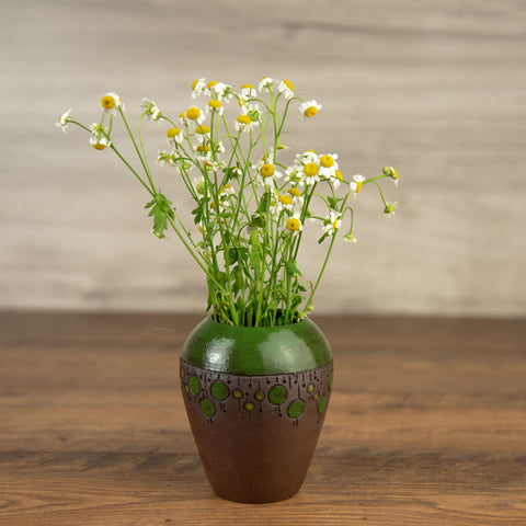 Small green vase