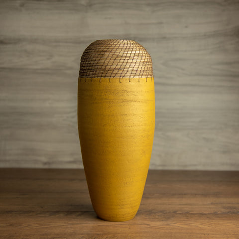 Ochre Cylinder Vessel